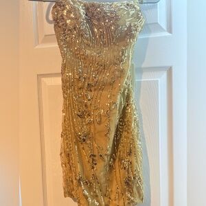 Glamorous Gold Sequin Dress